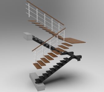 Лестница на металлическом каркасе: прочность и эстетика в одном решении