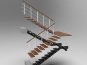 Лестница на металлическом каркасе: прочность и эстетика в одном решении